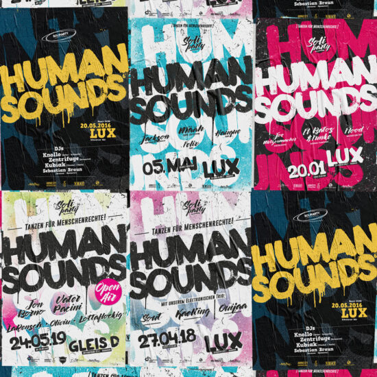 Human Sounds Partyposter